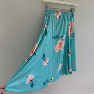 VINTAGE 1970’s Floral Midi Skirt